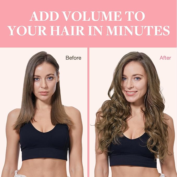 GOO GOO Clip in Hair Extensions Real Human Hair, Remy Human Hair Extensions Clip ins for Women, Natural Human Hair, 16inch 120g 7Pcs, 5 Light Ash Brown