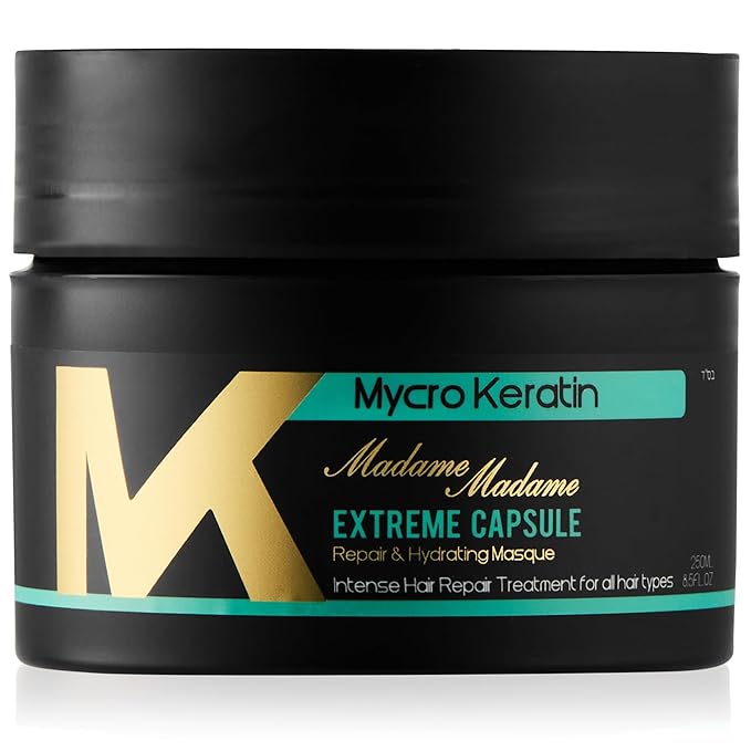 Mycro Keratin Intensive Hydration Hair Mask for Dry, Damaged Hair - Deep Conditioning for All Hair Types (8.45 Fl.oz)