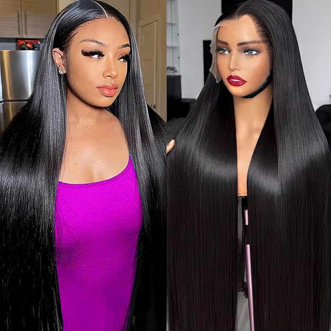 30inch 13x6 Lace Front Wigs Human Hair Pre Plucked Straight Hd Lace Frontal Wigs Human Hair Natural Color Glueless Human Hair Lace Front Wigs for Women