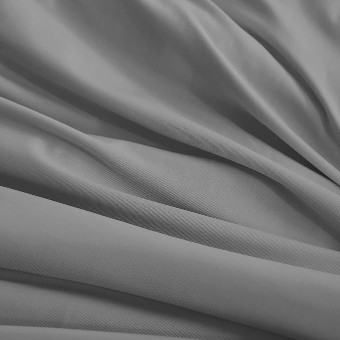 Cozy Bliss Cooling Comforter Twin Size, Cooling Blankets for Hot Sleepers and Night Sweats, Dark Light Gray Summer Comforter for Twin Size Bed, Breathable Soft Lightweight Silk Smooth