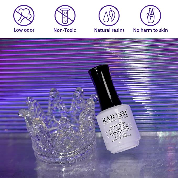 RARJSM Holographic Chameleon Gel Nail Polish Dark Blue to Red Purple Glitter Multichrome Color Changing Gel Polish Curing Requires Sparkle Shimmer Nail Gel Varnish Soak Off DIY at Home Salon 15ml
