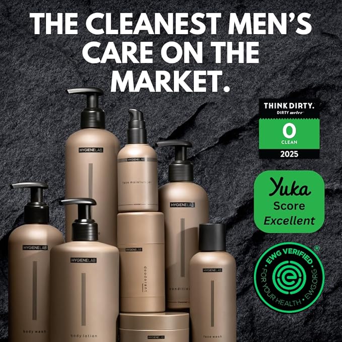 HygieneLab Men’s Deodorant – Aluminum-Free, 24-Hour+ Odor Protection, EWG Verified, Premium Sandalwood Scent, Smooth Glide Application, Powered by Essential Oils