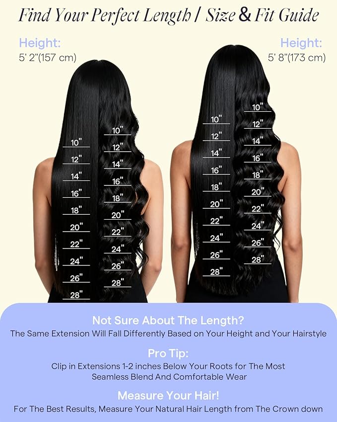 Full Shine Black Hair Extensions Clip in 24 Inch 220 G Clip ins Real Human Hair Black Women for Full Head 7 Pcs