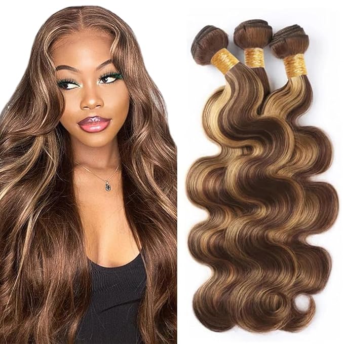 Color 27 Bundles Human Hair Blonde Body Wave Bundle Highlight 3 Bundles 22 24 26 Inch Brazilian Virgin Hair Extensions