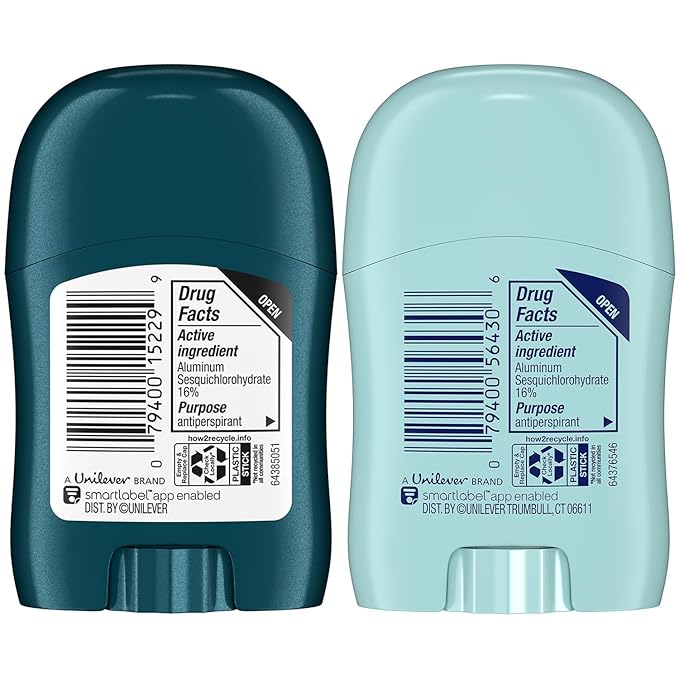 Degree Travel Deodorant Variety 72-Pack (36 Cool Rush + 36 Shower Clean) – 72H Body Heat Activated Mini Antiperspirant, 0.5 Oz Ea