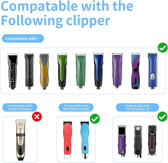 Size 10 Detachable Dog Grooming Blades, Compatible with Andis, Oster A5, Wahl KM10 Series Clippers, Cut Length 1.5mm, Silver (10#1.5mm, 1 Packs)