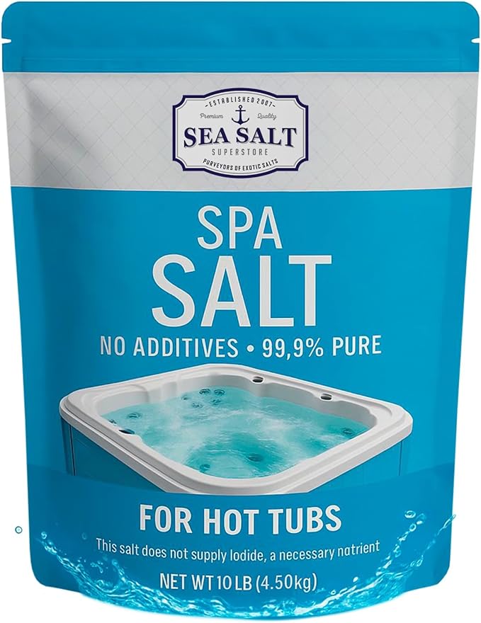 Hot Tub Spa Salt for Water Systems & Chlorine Generators, Pool Salt for Hotspring, Jacuzzi, Caldera, Ace, & Freshwater, 10 Lbs/500 Gallons