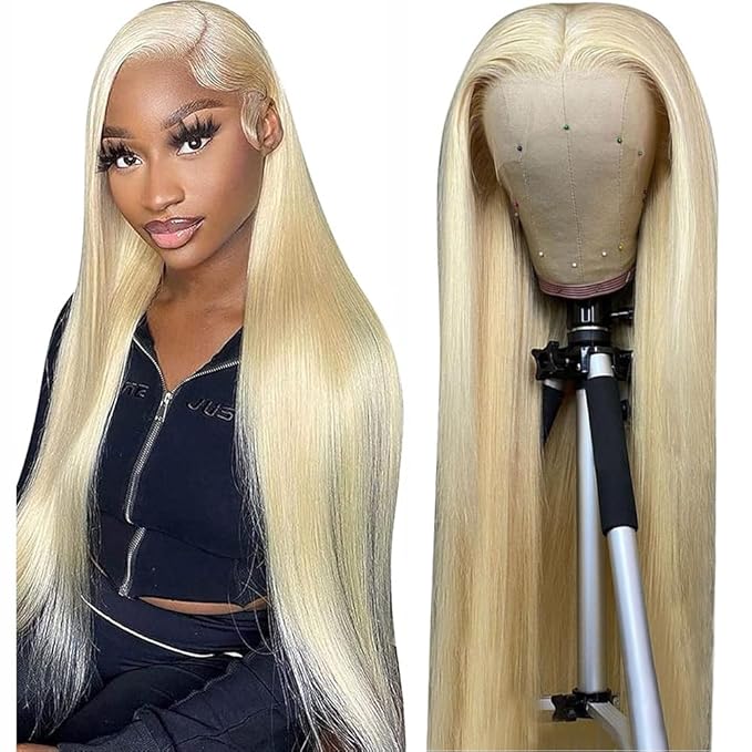 613 Lace Front Wig Human Hair 13x6 250% Density Blonde Lace Front Wigs Human Hair 20 Inch Straight 613 HD Lace Frontal Wig Pre Plucked With Baby Hair Natural Hairline