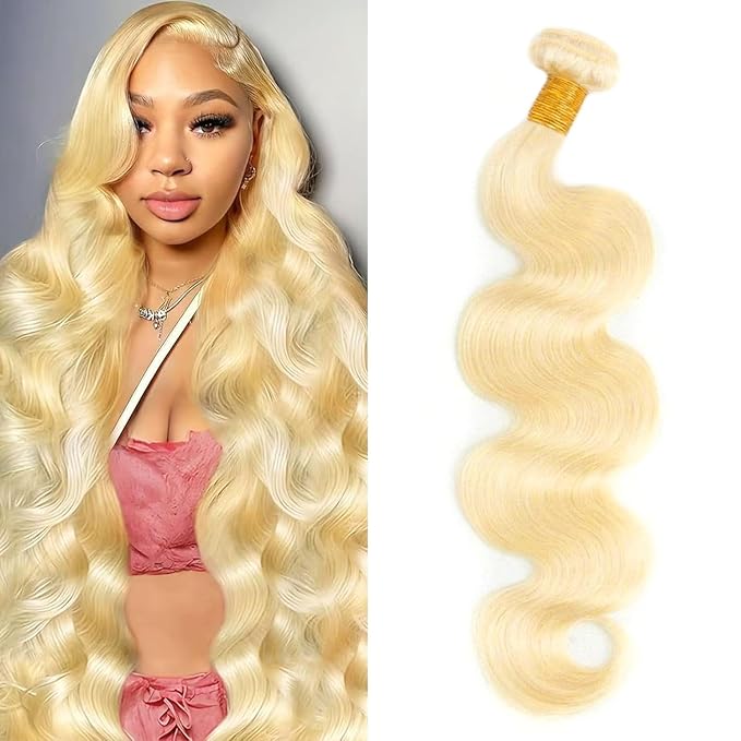 CFY 613 Body Wave Bundle 14 Inch Blonde Bundle Human Hair 14A 100% Unprocessed Virgin Human Hair Bundle 613 Bundles Hair Body Wave