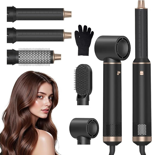 Blow Dryer Brush 5 in 1: Ionic Hot Air Styler Hair Dryer Brush Blow Dryer Set for Curling Volumizing Straightening Styling