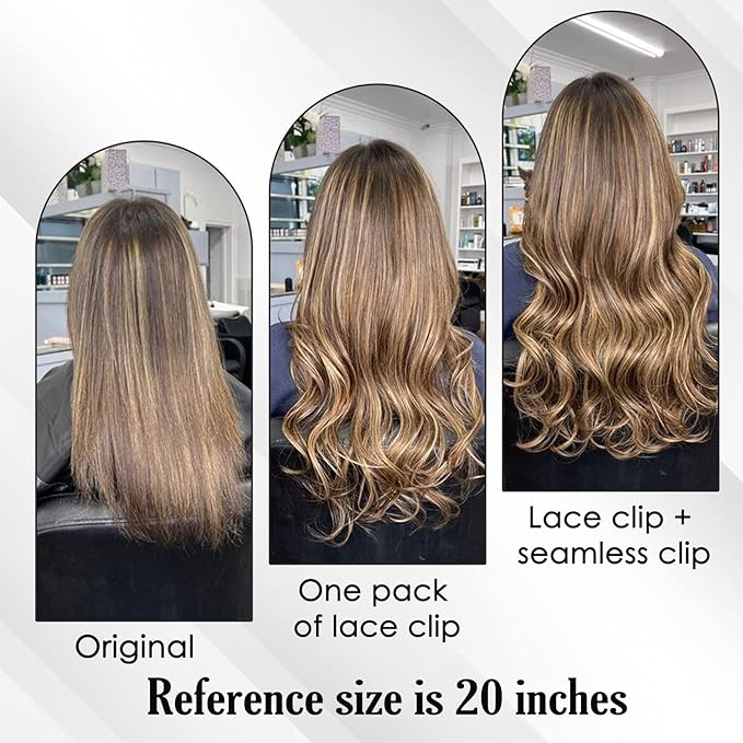 Full Shine Blonde Hair Extensions Clip in Human Hair Highlights Blonde Hair Clip in Hair Extensions Easy to Wear Lightweight 3 Pcs 18 Inch 60 G