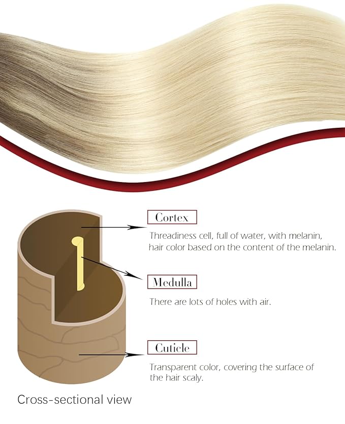 Hair Extensions Clips Ins Straight Hair Extensions Real Human Hair ombre Ash Brown to Platinum Blonde Clip In 16inch 140g 7pcs Hair for Women(#8T60-16inch)