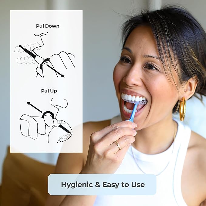 PUL Pack of 1 Reusable Clear Aligner Removal Tool — Compatible with Invisalign, Removable Braces, Retainers & Trays – Easy-to-Use Device Remover, Dental & Oral Hygiene Care Product – Orange