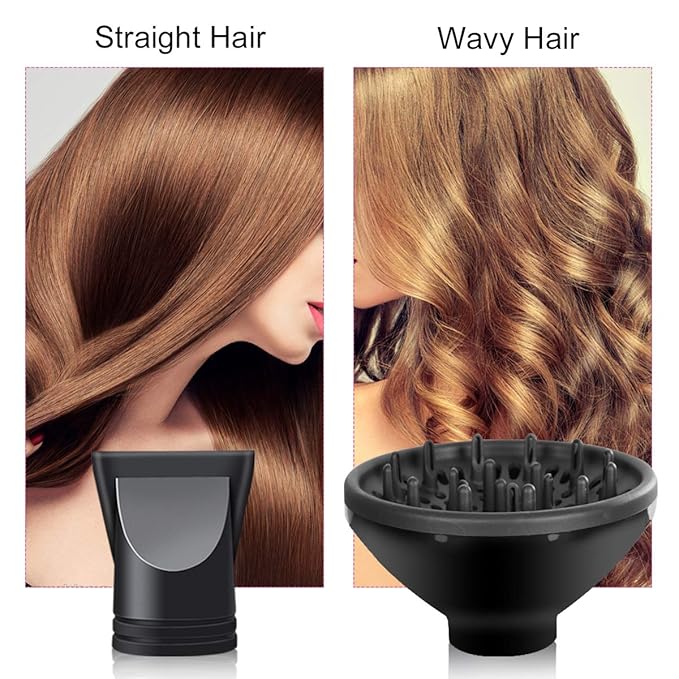 Professional Hair Dryer with Blue Light Far Infrared Negative Ionic 3500W Blow Dryer Fast Drying Heat Hairdryer Powerful Home Salon Hair Dryers with Attachment