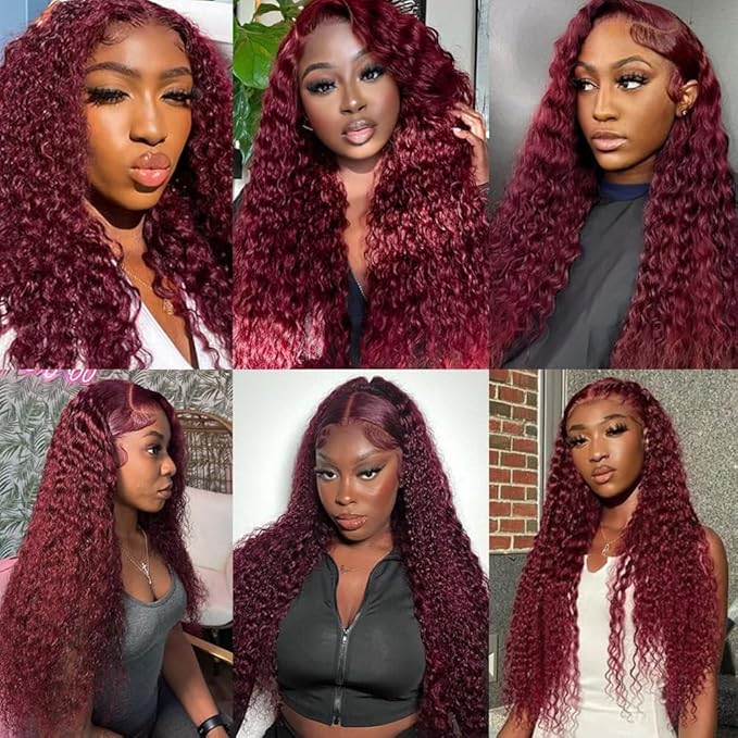 150g Burgundy Bundles Human Hair 99j Water Wave Bundles 18 20 22 inch Red Human Hair Bundle Burgundy Water Wave Bundle