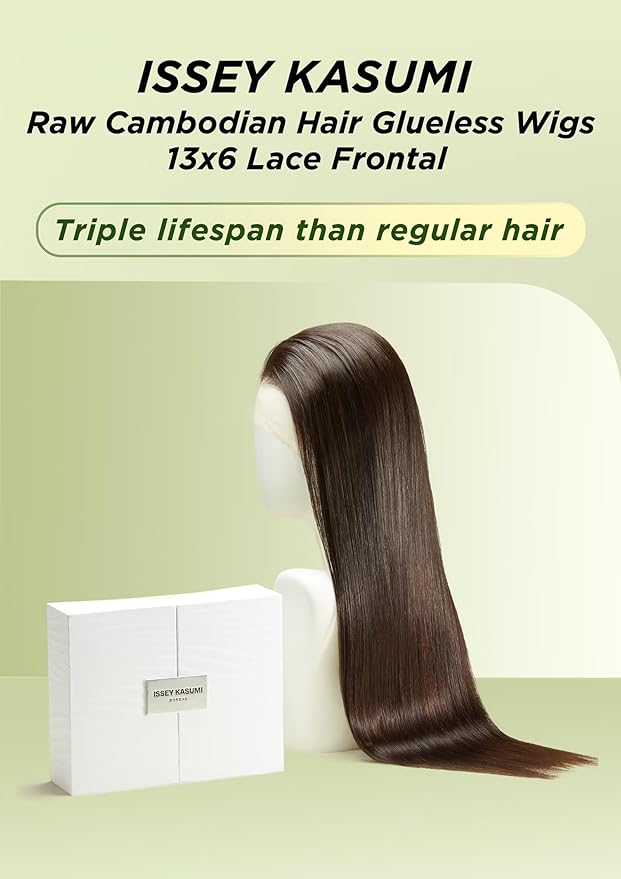 13x6 Lace Front Wigs Straight SKINLIKE Human Hair Wig,100% Raw Cambodian Hair,Triple Lifespan Than Regular Hair Glueless Human Hair Pre Plucked Wigs, HD Frontal Wig 250% Density,26 Inch