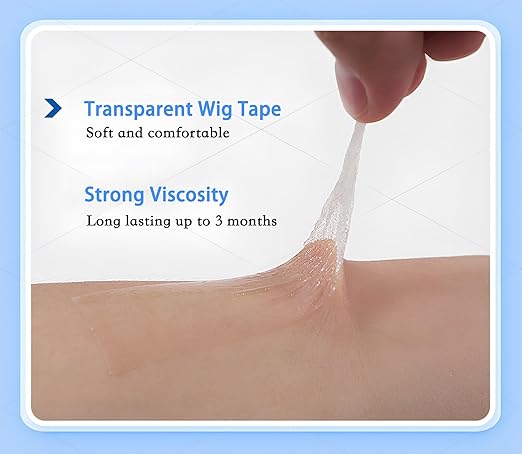 Medical Grade Wig Tape - 3/4''x12Yards Double Sided Adhesive, 4-Week Hold for Lace Front Wigs/Toupees, Hypoallergenic & Waterproof, Easy to Separate (Made in USA)