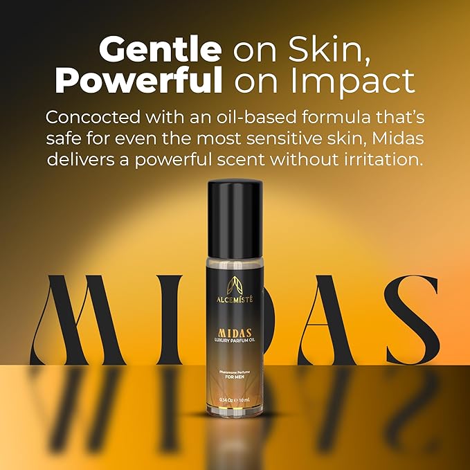 Concentrated Cologne For Men - Long-Lasting Mens Cologne - Pheromones-Infused Oil-Based Perfume For Him - Intense Formula - Travel Size, Rollerball Fragrance - 0.34 oz (10 mL)