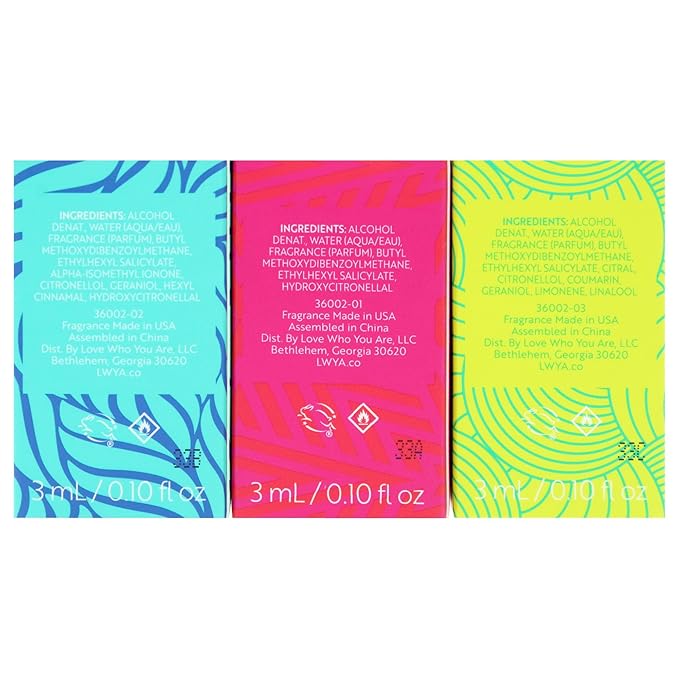 LWYA Fragrance Travel Set - Perfumes for Women with Iconic Scents - Express Your Aura with Audacity, Tenacity, Vivacity EDP Sprays - 3 pc