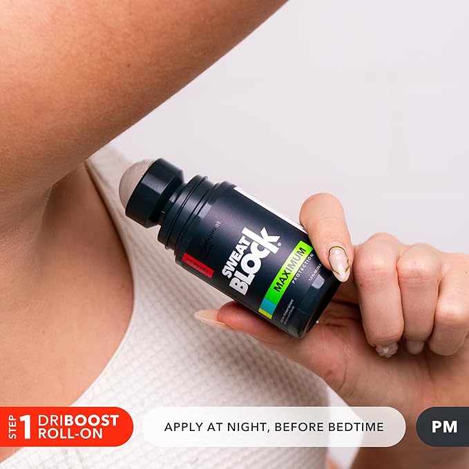 SweatBlock Clinical Strength Antiperspirant and Deodorant System for Men and Women Roll-On 1.2 fl oz for Sweat Control Plus 2.7 oz Stick for 48 Hour Odor Protection Hyperhidrosis Treatment Kit