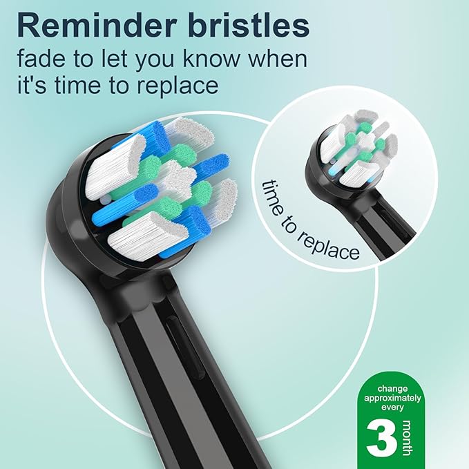 iO Replacement Heads Compatible with Oral B iO,iO Series Electric Toothbrush Heads Compatible with Oral B iO 2/3/4/5/6/7/8/9/10,Medium Bristles for Effective Plaque Removal,Black