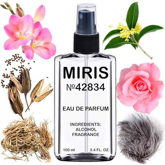 MIRIS No. 42834, Inspired by Encre Noire Pour Elle, Long-Lasting Eau de Parfum for Women, Spray 3.4 Fl Oz / 100 ml