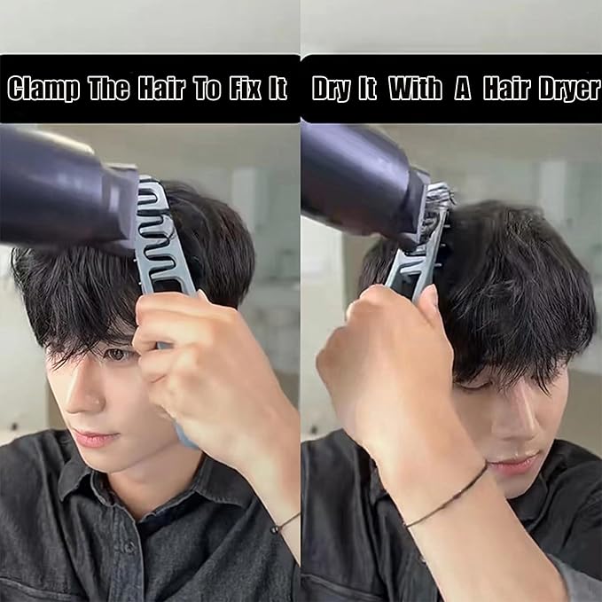 2PCS Texture Comb, 2025 Upgrade Volumizing Wide Tooth Hair Styling Comb, Men's Fluffy Texture Hair Styling Appliances