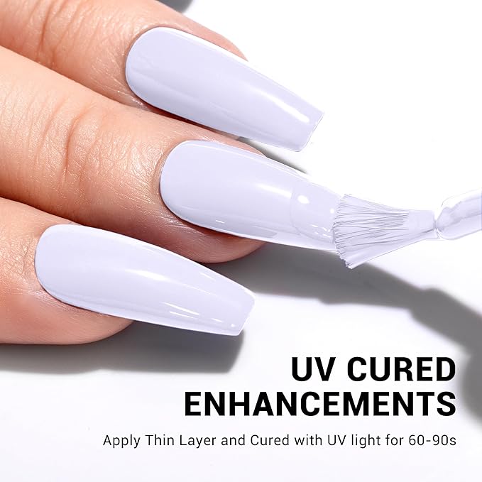 MelodySusie Thick White Gel Nail Polish,0.5fl oz Soak Off UV LED Purple White Gel Polish Gift for Women Nail Art Manicure Salon DIY Nail Design Decoration at Home-1668