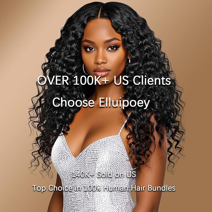 15A Deep Wave Human Hair Bundles 24 26 28 Inch 100% Unprocessed Brazilian Virgin Human Hair Bundles Sew In Human Hair Extensions Deep Wave Bundles 3 Pcs 1B Color for Women