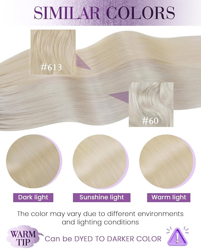 LaaVoo Nano Bead Hair Extensions Human Hair Bleach Blonde Nano Human Hair Extensions Cold Fusion Nano Hair Extension Real Straiht 50s 50g 16 Inch