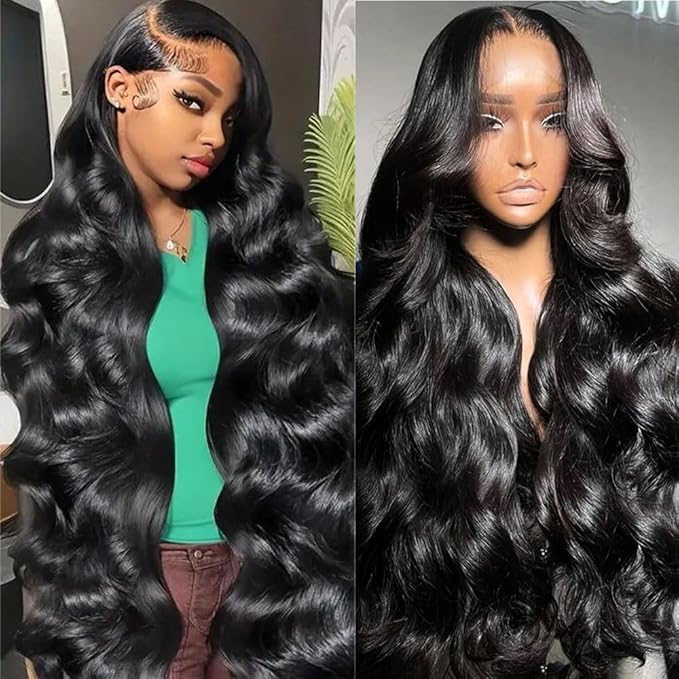 22 Inch 13x6 Lace Front Wigs Human Hair 200 Density HD Lace Frontal Wig Pre Plucked Body Wave Wig with Baby Hair Virgin Human Hair Wigs for Women Daily Tangle-free