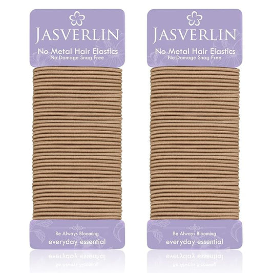 JASVRELIN Blonde Hair Ties, No Slip Damage-free Elastics Ponytail Holders for Women Girls Men, Hair Bands for Thin Fine Medium Thick Long Curly 2mm 80 Pieces (Sandy Blonde)