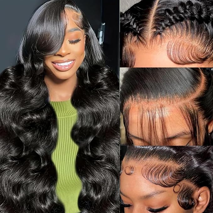 36 Inch 13x6 Body Wave Lace Front Wigs Human Hair Pre Plucked 200% Density Body Wave Glueless Wigs With Baby Hair HD Lace Frontal Wigs For Women