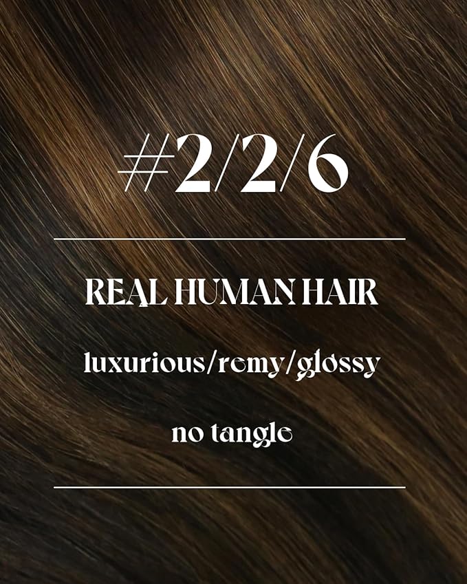 Sunny Weft Hair Extensions Real Human Hair Balayage Sew in Extensions Dark Brown Mix Medium Brown Long Hair Sew in Ombre Hair Extensions Balayage 22inch 100g