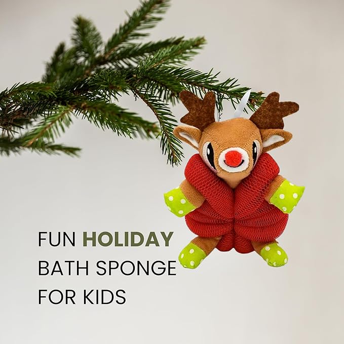 Cute Bath Sponge - Mesh Body Pouf, Gentle Shower Sponges