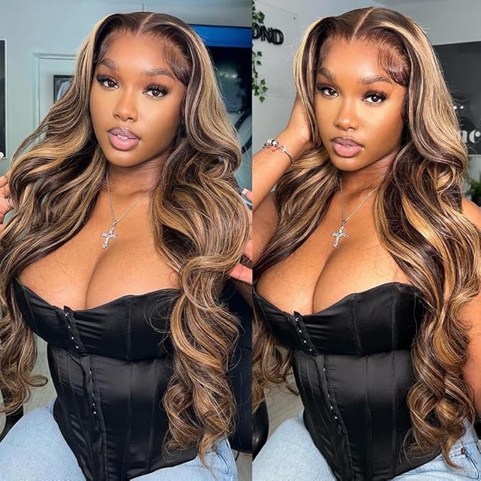 Honey Blonde Wig Human Hair Body Wave 13x6 Lace Front Wigs Human Hair Wigs For Black Women 30 Inch