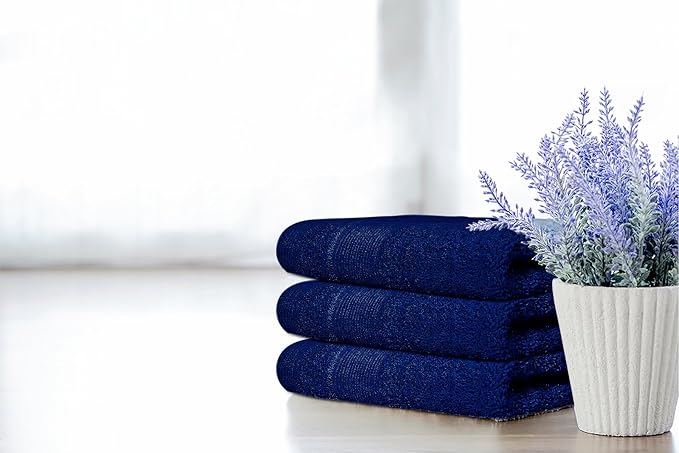 Premium Wash Cloths Pack of 12 (13" x 13") 100% Ring Spun Cotton | Luxury Washcloths | Ultra Soft Face Towels | Highly Absorbent Wash Cloths for face (Royal Blue)