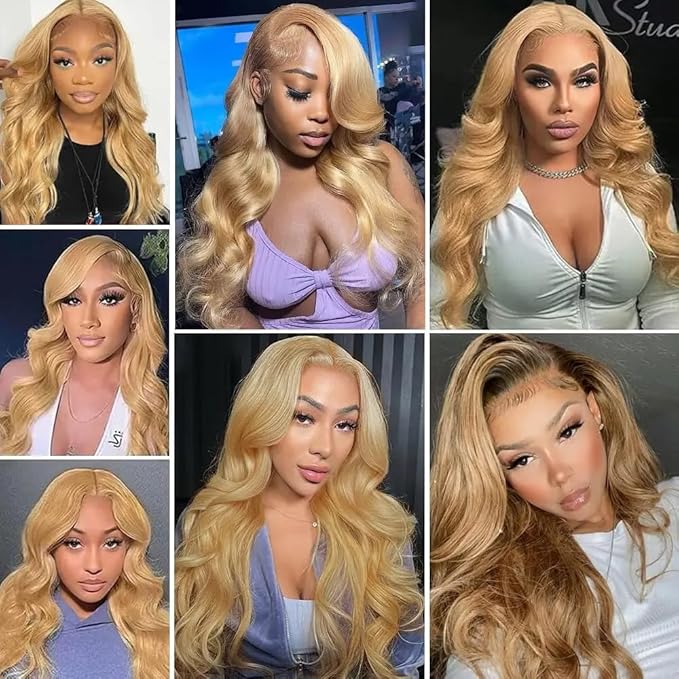 22 24 26 Inch Honey Blonde Bundle Color #27 Human Hair Bundles 27 Body Wave Bundles Human Hair Blonde Body Wave Bundle Hair Weave
