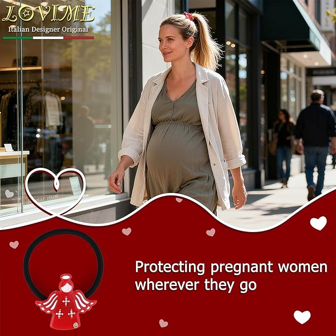 Mom To Be Gift "Guardian Angel" Premium Acetate French Hair Ties, Christian Pregnancy Gifts for Expecting Mom, Unique Wishing Well Cheer Mom Gift, First Time Moms Gifts With Gift Box