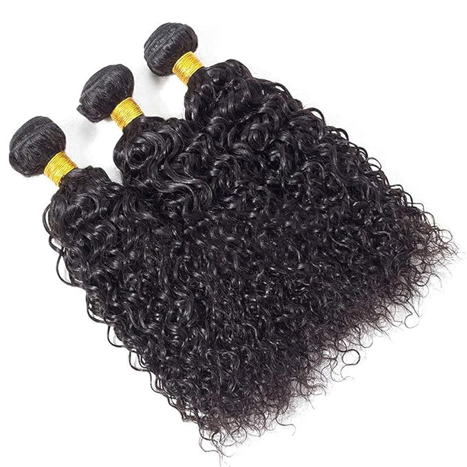 Kinky Curly Bundles Human Hair Wet and Wavy Bundles Human Hair Bundles 8 10 12 Inch 3 Bundles Double Weft Curly Wave Human Hair Bundles
