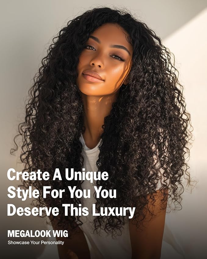 Wear and Go Glueless Curly Wigs Human Hair Pre Cut 6X5 HD lace Closure Deep Wave Wig Human Hair 220% Density Curly Human Hair Wig Pre Plucked Pre Put Baby Hair With Natural Hairline 24 Inch