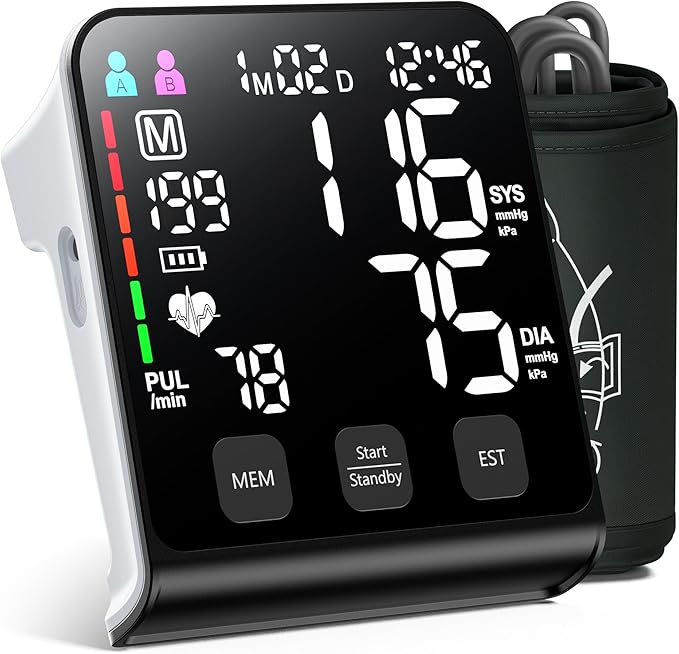Upper Arm Electronic Blood Pressure Monitor (U80 Series) -Automatic Upper Arm Blood Pressure Monitor,Wide-Range Cuff, Large LED Backlit Display,Accurate Automatic Digital BP Monitor