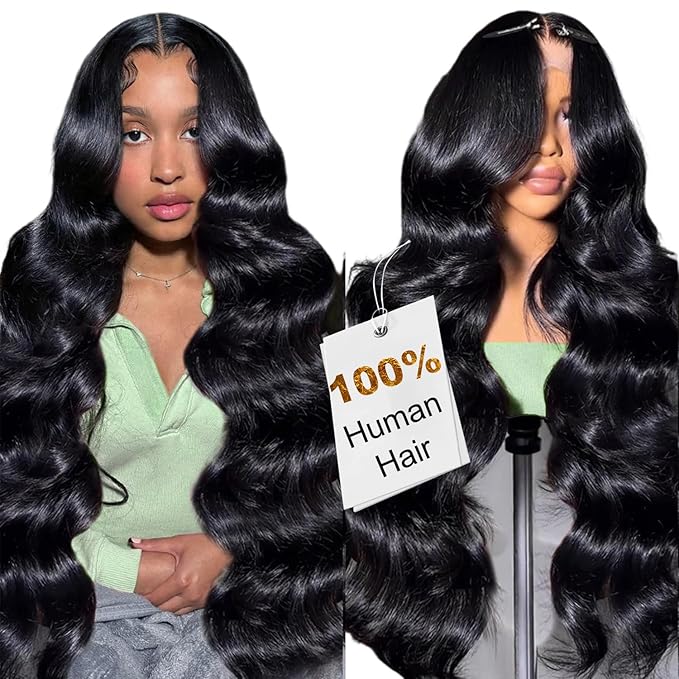 200% Density 13x6 Body Wave Wig, 100% Human Hair, [2-year life], 30 Inch Skinlike HD Lace Front Wigs Human Hair Pre Plucked for Women with Baby Hair, Free Part