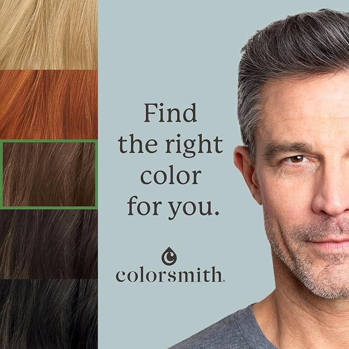 Hair & Beard Color for Full Gray Coverage 2 pack - Light Brown - Ammonia-Free Complete Men’s At-home Beard & Hair Dye Kit, Professional-grade Permanent Hair Color (6.0)