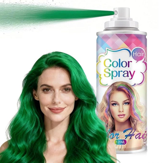 Temporary Hair Color Spray for Women and Girls, Temporary Hair Color Wax, Natural Hair Coloring Strong Style Gel Cream Hair Dye Spray for Halloween, DIY, Cosplay, Party (Green, Large)