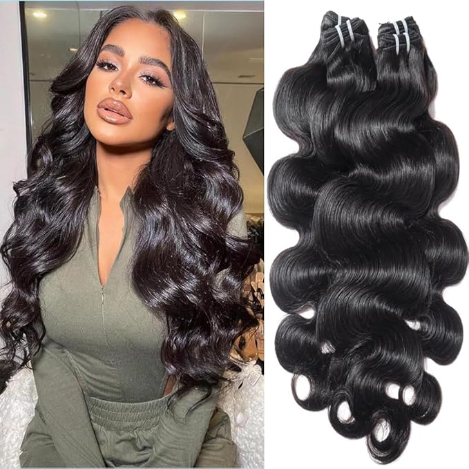 12A Bundles Human Hair Body Wave 4 Bundles 18 20 22 24 Inch Body Wave Bundles Human Hair Sew In Hair Extensions 100% Unprocessed Triple Lifespan Virgin No Tangle No Shedding