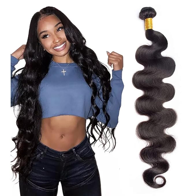 Brazilian Body Wave 1 Bundle 26 Inch Bundles Human Hair 100G Brazilian Virgin Hair Weave Bundles Body Wave Natural Black Color Hair Extensions