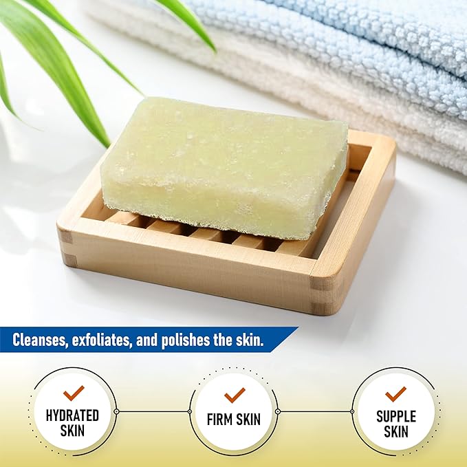 T.Taio Esponjabon Mother of Pearl Soap Sponge - Revitalizing Shower Scrubber for Bath Wash & Oil Removal - Bathroom Essentials with Fresh Scents - Oat with Mini