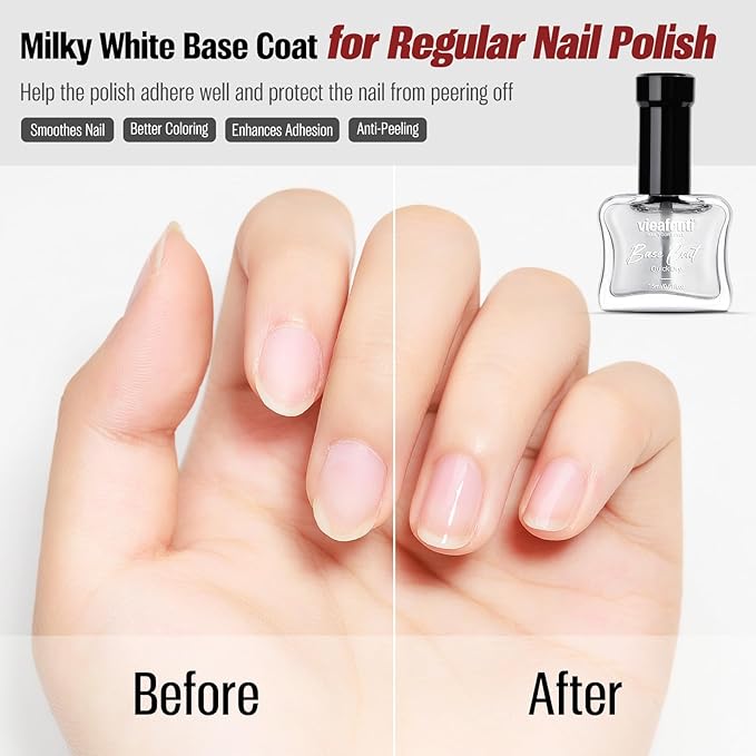 Nail Base Top Coat Nail Polish Quick Dry 15ml, Clear Top Coat Nail Polish Non Gel High Shine Air Dry Fast Regular Salon Quality Nail Art for Ladies