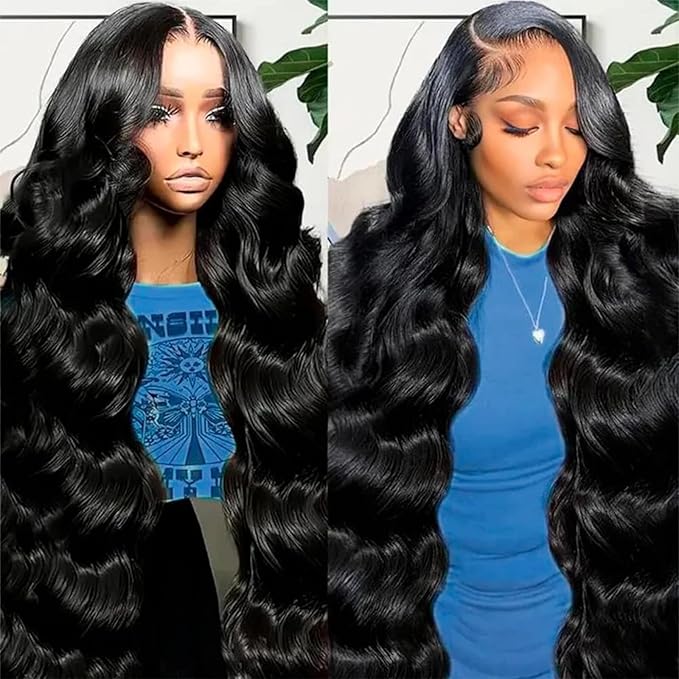 13x6 Body Wave Lace Front Wigs Human Hair Wig 250 Density 15A Raw HD Lace Frontal Human Hair Wigs for Women 34 inch